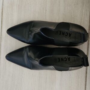 ACNE pointed kitten heel booties